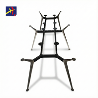 Cadre de table de conférence moderne à six pieds, base évasée en alliage d'aluminium, quincaillerie de mobilier sur mesure pour poste de travail Xinhao ZT-002