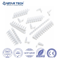 Boîtier en plastique jetable pour micro-tubes PCR à couvercle articulé, pour échantillons de laboratoire et réactions
