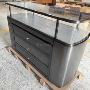 Vitrine de magasin de luxe, comptoir <span class=keywords><strong>d</strong></span>'<span class=keywords><strong>exposition</strong></span>, logo personnalisé, vitrine en métal et <span class=keywords><strong>verre</strong></span>, vitrine de bijouterie - Product Image 1