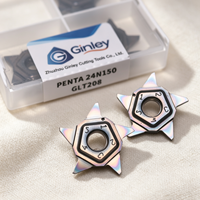 Plaquettes de rainurage et d'entretoisage PENTA24N pour tour CNC, Série PENTA 24N100/150/200/250/300/050/080, pour rainurage externe