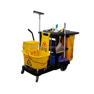 Chariot de nettoyage en plastique de vente chaude chariot avec roues pour hôtel Restaurant hôpital chariot d'entretien ménager chariot de service en polypropylène - Product Image 2