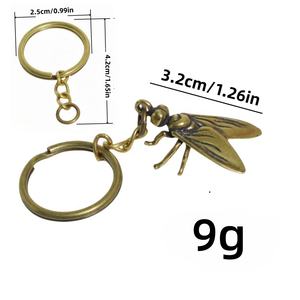 ヴィンテージ真鍮ハンドルペンダントレンチバッグチャームメタルキーホルダー - Product Image 6