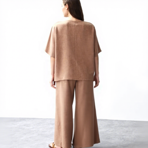 Conjunto Casual <span class=keywords><strong>de</strong></span> Verano para Mujer, 2 Piezas, Elegante, Camiseta y Pantalón, Corte Holgado, Manga Corta, Nuevo Traje <span class=keywords><strong>de</strong></span> Oficina - Product Image 4