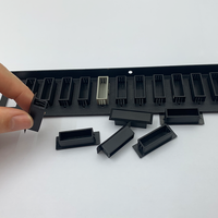 Bouchon anti-poussière noir SC 5G compatible à enfoncer 27x9mm pour panneau de distribution de fibre optique et étanchéité d'entrée de câble