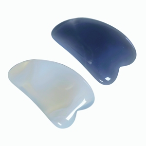 Plaque de massage Gua Sha en agate à bandes en V pour sculpter le visage et la ligne de la mâchoire, soulager la raideur du cou, massage de beauté quotidien - Product Image 4
