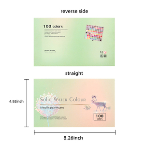 Aquarel Verf Set 100 Kleuren Wasbaar Water Kleur Met Verf Penselen Voor Kinderen En Volwassenen Semi-Droge Aquarel Verf Set - Product Image 5