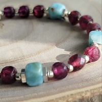 4mm Facettes Brésil Amazonite Aigue-Marine Apatite Pierre de Soleil Lapis Pierre de Lune Perle Naturelle Fait Main Vintage Or 18K Cadeau