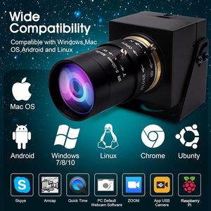 ELP 2MP obturador global 1200P 1080P 90fps varifocal CS 5-50mm lente AR0234 Zoom Webcam Mini Cámara USB para deporte de alta velocidad - Product Image 6