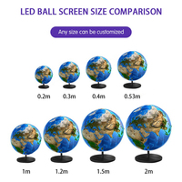Pantalla LED Esférica de 360 Grados a Todo Color para Publicidad Interior y Exterior, Pantalla LED de Diámetro Personalizado, Directo de Fábrica