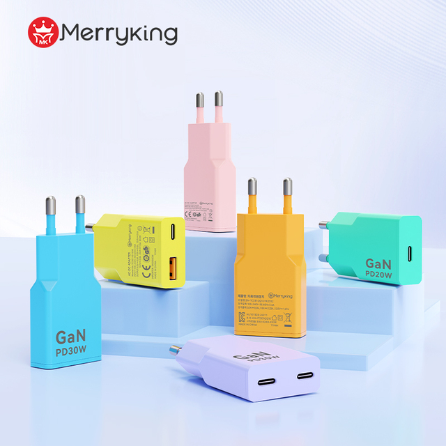 Wholesale KC KCC CE GS Certified KR EU Plug GaN Fast Charging Usb c Charger Block Type c Charger 20w for apple iPhone Galaxy