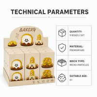 Micro-blocs de construction personnalisés Série Boulangerie OEM Marque Privée Mignons Briques Nano en forme de Pain et Croissant Décoration de Bureau Kawaii pour Cadeau