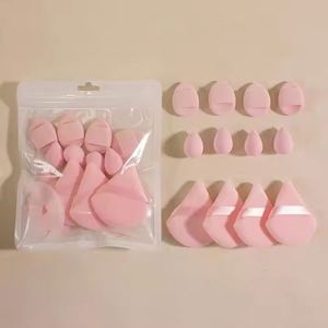 Wholesale Price Fashion Latex Free Cosmetic Sponges Blender 12pcs in 1 Customized Makeup Sponge <b>Puff</b> Kit in Zipper <b>Bag</b> - Product Image 1
