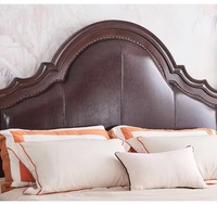 Ensemble de lits de chambre principale en bois massif de style américain, cadre en bois, rembourré, antique, taille king ou queen, classique