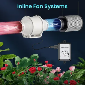Hon ve Guan yüksek verimli sessiz topraksız egzoz 4 6 8 10 inç karışık akış pwm inline fan kanalı santrifüj ec fan
