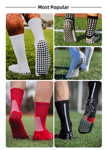 الجوارب الرياضية المخصصة المضادة للانزلاق الأبيض طاقم كرة القدم عدم الانزلاق ضغط قوس دعم جورب مخصص قبضة كرة القدم الجوارب - Product Image 6