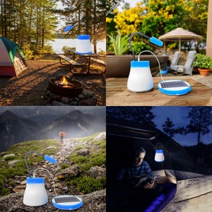 Lampada da Campeggio di Emergenza Guangqing, Ricaricabile USB e <span class=keywords><strong>Solare</strong></span>, LED per Esterni IP65 Dimmerabile, Certificata CE RoHS - Product Image 2