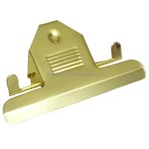 Suporte jumbo de rosto brilhante de 143mm, clipe grande de borboleta de ouro e metal