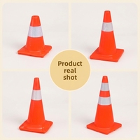 Cône de signalisation routière réfléchissant en PVC 30cm/70cm/90cm Rouge Blanc, Poteau de délimitation au sol sans alimentation électrique