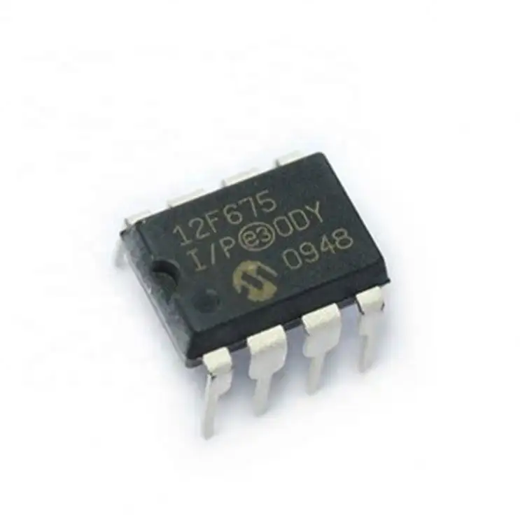 PIC12F675-I/P PIC12F675 PIC12F 12F675 microcontrôleur DIP8 en ligne microcontrôleur à mémoire flash 8 bits PIC12F675-I/P