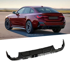 Difusor de labios de parachoques trasero para BMW 4 Series G26 425i <span class=keywords><strong>430i</strong></span> <span class=keywords><strong>M</strong></span> <span class=keywords><strong>Sport</strong></span> Sedan <span class=keywords><strong>2021</strong></span>, protector de parachoques trasero, decoración de coche, ABS, negro brillante - Product Image 3