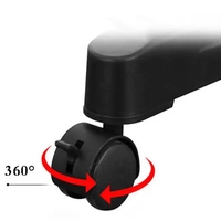 Porte-vêtements métallique durable à double niveau pour salon et salle de bain avec conception verticale amovible sur roulettes, taille personnalisable