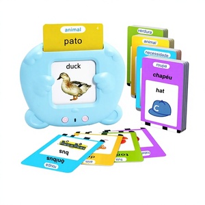 Tarjetas de Memoria Interactivas Bilingües en Portugués e Inglés con Forma de Oso, 224 Palabras, Juguete Educativo para Niños de 2 a 6 Años, Certificado CE - Product Image 1