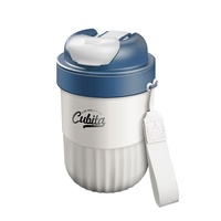 Tasses de voyage isothermes portables en acier inoxydable 304 à double paroi de 480 ml pour le bureau et l'extérieur, avec sangle
