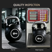 Kettlebell de compétition en gros pour usine, dimensions uniformes, poignée chromée pour salle de sport commerciale, entraînement CrossFit et fitness