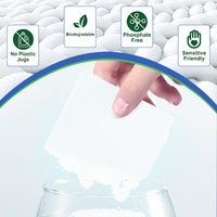 Prix d'usine, vente en gros de feuilles de lessive écologiques, biodégradables, détergent à lessive végétal en bandelettes
