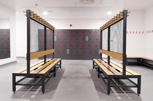 <span class=keywords><strong>Banc</strong></span> <span class=keywords><strong>de</strong></span> <span class=keywords><strong>salle</strong></span> <span class=keywords><strong>de</strong></span> <span class=keywords><strong>bain</strong></span> moderne en acier durable avec <span class=keywords><strong>rangement</strong></span> peu encombrant pour écoles, salles <span class=keywords><strong>de</strong></span> <span class=keywords><strong>bain</strong></span>, hôpitaux, supermarchés, installation facile, pour la rechange - Product Image 2