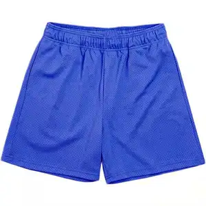 Blank Custom Logo American Plus Size Polyester Gym Mesh Men's Shorts With Pocket