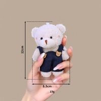 Peluche Couple Saint-Valentin Ours en peluche Lapin Porte-clés Plushie Peluche Poudre de fard à joues Combinaisons Salopettes Ours en peluche Lapin Porte-clés