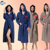 Soft Unisex Custom Logo Hotel Bathrobe Extra Large Terry Bathrobe Breathable 100% Cotton Bathrobe Hotel Women Poly Bag Man