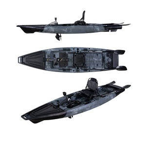 Kayak individual profesional LSF de 3.81 m de HDPE para pesca con asiento trasero de aluminio mejorado - Product Image 1