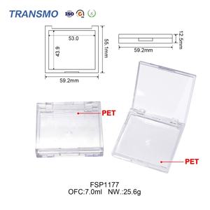 Envase de Crema para Rubor PET, Estuche Compacto Vacío para Polvo, Envase Cuadrado de Cristal para Barra de Rubor - Product Image 3