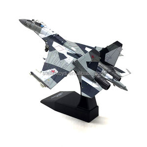 Modelo de caza fundido a presión, modelo de avión militar de defensa aérea multiusos a escala 1/100, su35 Flanker a la venta - Product Image 3