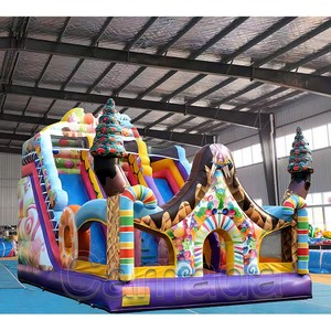 Château gonflable Sweet Candy Play Land, château en PVC, petit parcours d'obstacles, aire de jeux, <span class=keywords><strong>maison</strong></span> de saut pour location de fête - Product Image 3