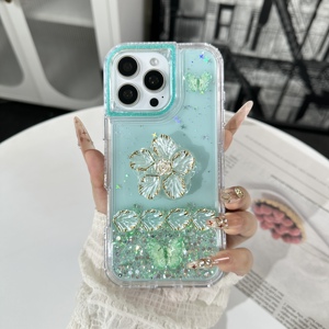 เคสโทรศัพท์กันกระแทกมีกากเพชรลายดอกอีพ็อกซี่360สำหรับ X7D Honor 4G 600 600 Pro 600 <span class=keywords><strong>Lite</strong></span> X8D X5D PLUS - Product Image 5