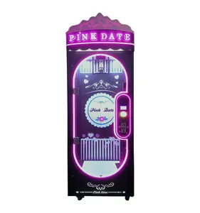 Mesin hadiah gunting merah muda, mesin hadiah permainan dioperasikan koin otomatis cerdas