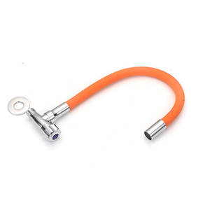 ก๊อกเย็นเดี่ยวพร้อมที่จับสังกะ<span class=keywords><strong>ส</strong></span>ีสายยางซิลิโคนยืดหยุ่น<span class=keywords><strong>ส</strong></span>ูง grifo lavabo <span class=keywords><strong>ส</strong></span>ำหรับอ่างล้างจานในครัวก๊อกน้ำสีดำที่จับเดี่ยว - Product Image 1