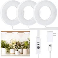 Luz LED para el Crecimiento de Plantas, Lámpara de Cultivo LED de Espectro Completo con 2, 3 o 4 Cabezales, Regulable, para Plantas en Maceta, Suculentas y Flores, para Jardín Interior