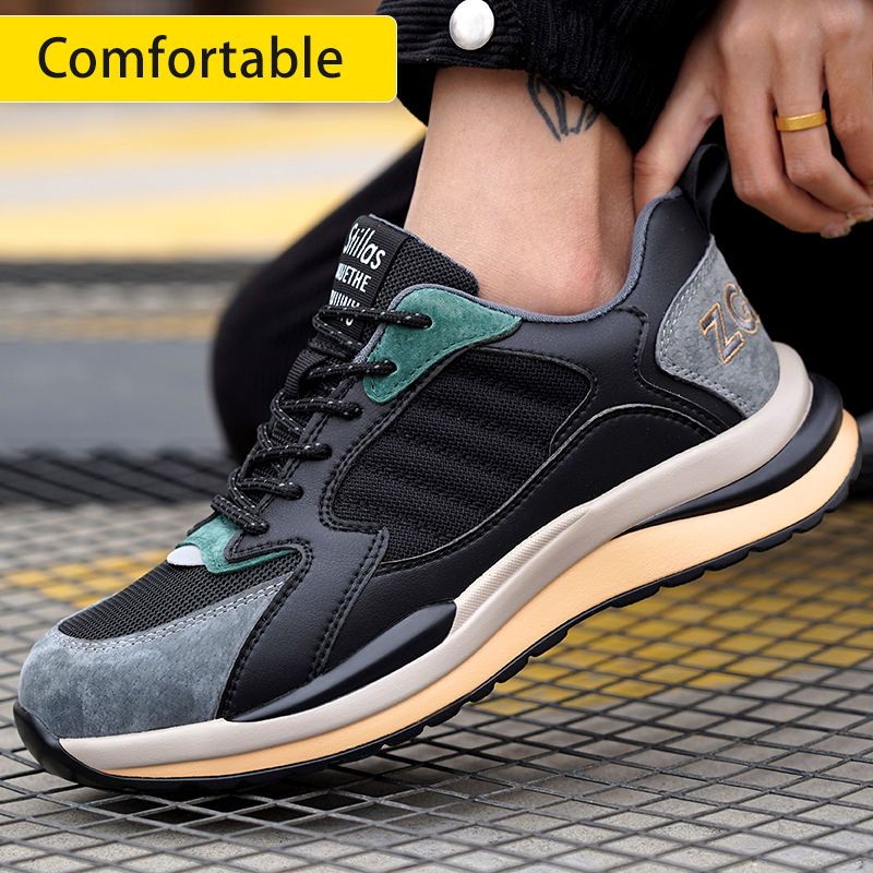 Zapatos de seguridad de trabajo transpirables para hombres de alta calidad  con punta de acero Zapatos DE SEGURIDAD deportivos para hombres