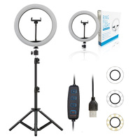 Anneau Lumineux LED RGB en Forme de Cœur de 6, 8, 10, 11, 12, 13, 14, 16, 18, 21 Pouces, Lampe de Maquillage Selfie avec Trépied