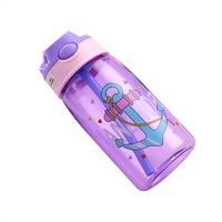 Bouteille d'eau en plastique écologique pour enfants avec bouchon à paille pour eau bouillante, idéale pour le camping, le sport et la randonnée