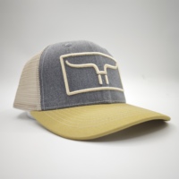 Gorra de malla Richardson 112 personalizada de fábrica OEM, con visera de mezclilla azul, estampado por sublimación, estilo Y2K, hip hop, para playa y rendimiento, con diseño de espiga.
