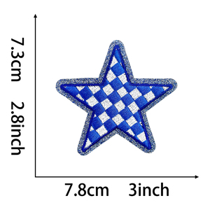 Tema de beisebol Ferro no <span class=keywords><strong>Patch</strong></span> Set Blue Helmet Glove Star Bow Bordado Applique para DIY Jacket Roupas Sacos Decoração - Product Image 5