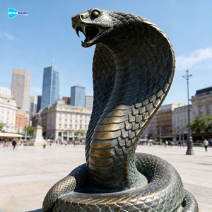 Statua <span class=keywords><strong>di</strong></span> Serpente Gigante in Bronzo per Zoo, <span class=keywords><strong>Design</strong></span> Personalizzato, Moderna Scultura in Metallo per Giardino - Product Image 5