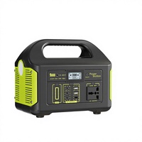 Alimentation portable extérieure LiFePO4 à onde sinusoïdale modifiée 500W, charge solaire/CA 220V 110V, écran LCD, protection contre les surtensions et les surintensités