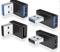 Connecteur USB mâle vers femelle en forme de U, coudé, direction positive/négative, adaptateur USB 3.0 OTG pour ordinateur portable, sortie CC