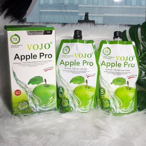Tinte para el Cabello Negro Manzana <span class=keywords><strong>VOJO</strong></span>, 500 ml * 2, Crema de Tinte para el Cabello con Aroma a Manzana, para Salón Profesional, Marca Privada - Product Image 4